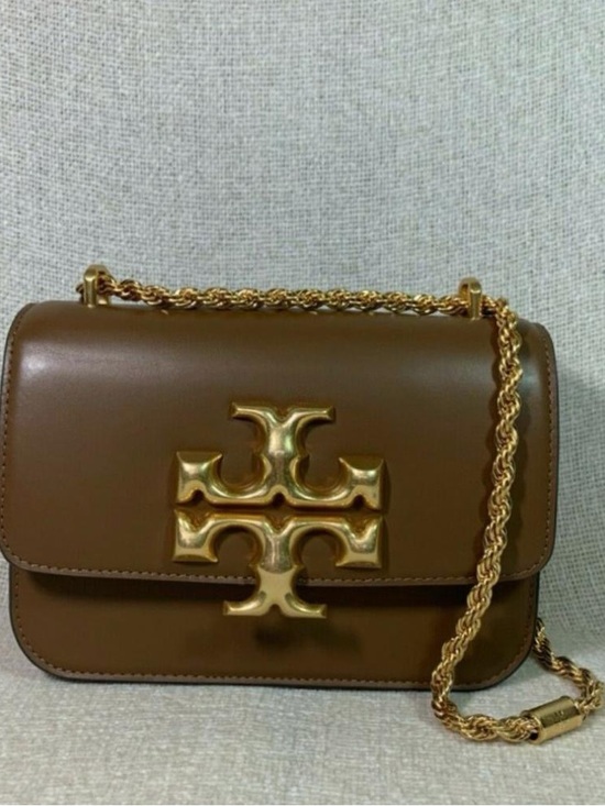 Tory Burch Handbags - Tory Burch Eleanor Bag, Classic Tan Color & Stylish Gold Chain Strap